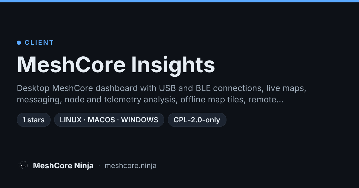 MeshCore Insights — MeshCore Ninja